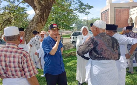 Kloter 15 BTH Praktik Manasik Haji Gabungan Di Kompleks Markaz Islamy Kabupaten Kampar