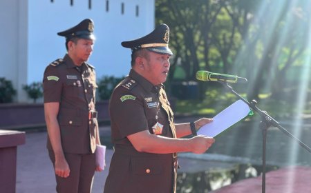 Bambang Heripurwanto Jadi Inspektur Upacara  Hari Lahir Pancasila Di Kejari SBB Maluku