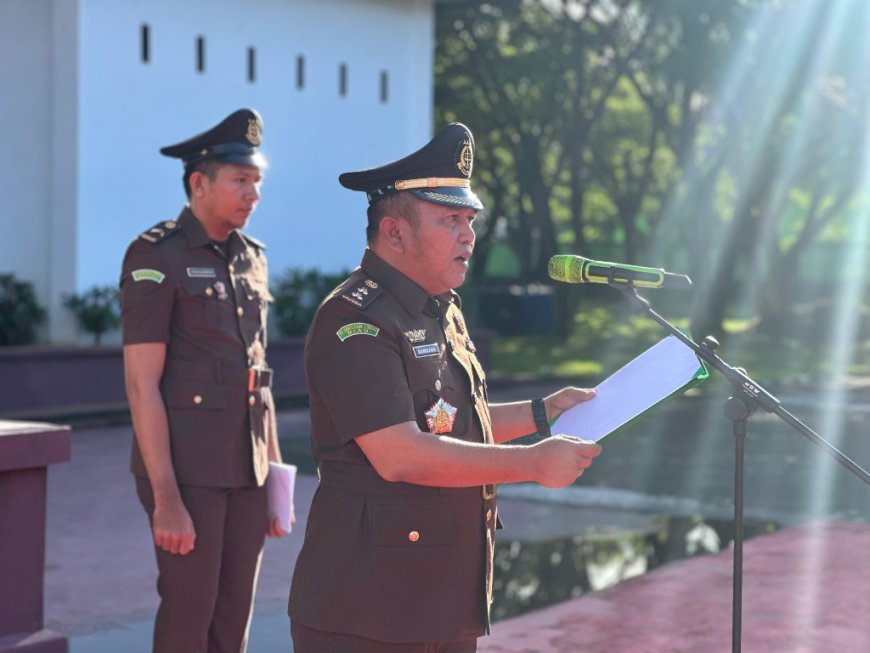 Bambang Heripurwanto Jadi Inspektur Upacara Hari Lahir Pancasila Di Kejari SBB Maluku