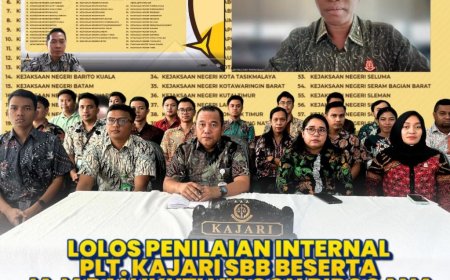 Kejari SBB Maluku Torehkan Prestasi Lolos Penilaian Internal Kejagung RI Menuju Perikat WBK WBBM