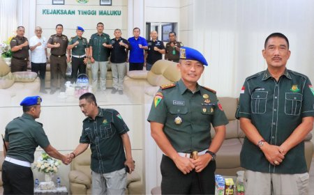 Kajati Agoes SP Sambut Silaturahmi Komandam Polisi Militer Kodam XV Pattimura