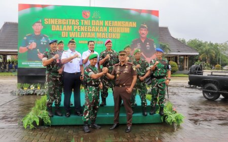 Kajati Maluku Bangga Terlaksananya Sinergitas Produktif Antara TNI dan Kejaksaan