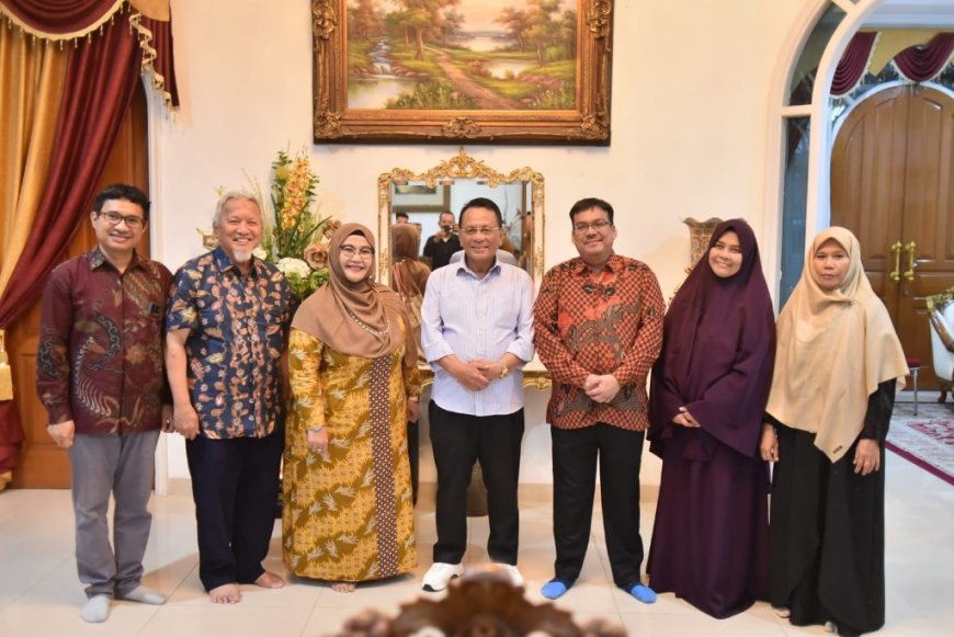 Bupati Rokan Hilir Bahas Soal Kerjasama Aspal Karet Saat Silaturahmi Universitas Abdurrab Pekanbaru