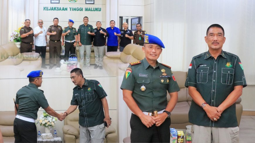 Kajati Agoes SP Sambut Silaturahmi Komandam Polisi Militer Kodam XV Pattimura
