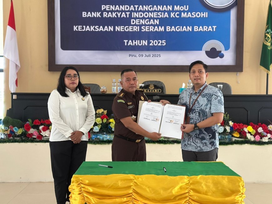 Plt.Kajari SBB Sebut Kerjasama Dengan BRI Cabang Masohi Jadi Dasar Perkuat Dukungan Pencegahan Potensi Kerugian Keuangan Negara