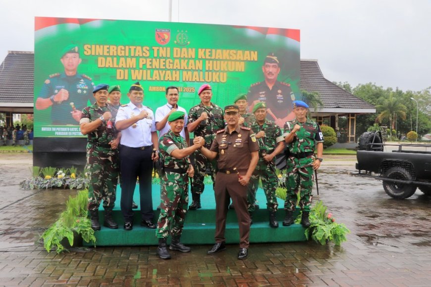 Kajati Maluku Bangga Terlaksananya Sinergitas Produktif Antara TNI dan Kejaksaan