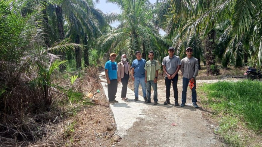 Konsultan Abdul Hakim Sebut Fakta Dilapangan Pekerjaan Semenisasi Di Kepenghuluan Teluk Bano I Sesuai RAB