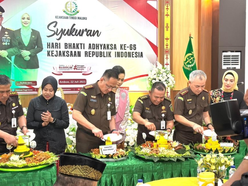 Plt. Kajari SBB dan Jajaran Hadiri Tasyakuran Hari Bhakti Adhyaksa di Kejati Maluku