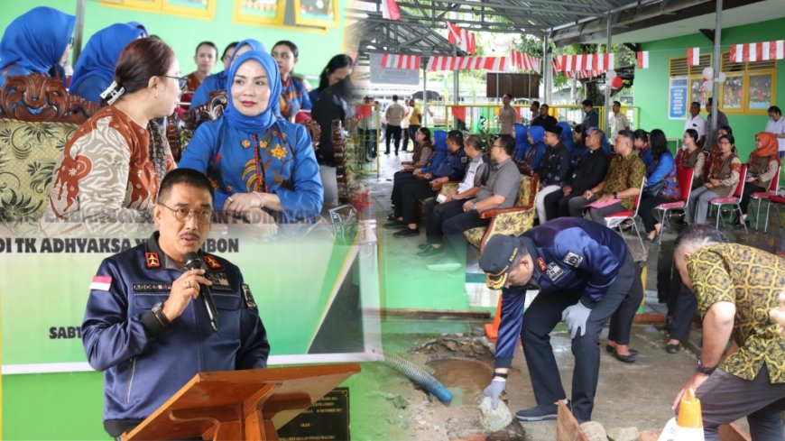 Kajati Maluku Agoes SP Hadiri Peletakkan Batu Pertama Revitalisasi TK Adhyaksa XXVII Ambon