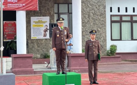 Kajari Seram Bagian Barat Pimpin Upacara Hari Lahir Kejaksaan ke-80 