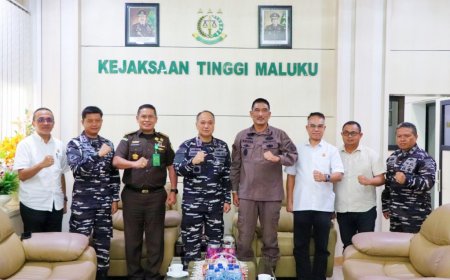 Kajati Maluku Buka Ruang Kerjasama BIdang Perdata dan TUN Saat Kunjungan Dankodaeral IX Ambon