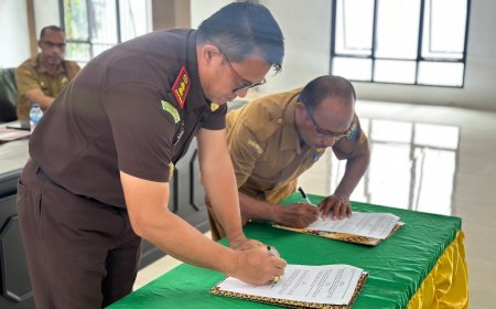 Permudah Penerbitan Akte Lahir dan KIA, Kajari SBB dan Dinas Sosial Teken Nita Kesepahaman