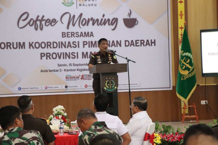 Kajati dan Forkopimda Maluku Gelar Coffee Morning Wujudkan Sinergitas Jaga Kamtibmas dan Penegakkan Hukum