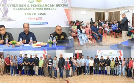 Kasi Penkum Kejati Maluku Sosialisasi Pencegahan Penyalahgunaan Keuangan Desa Di  Negeri Hative Kecil