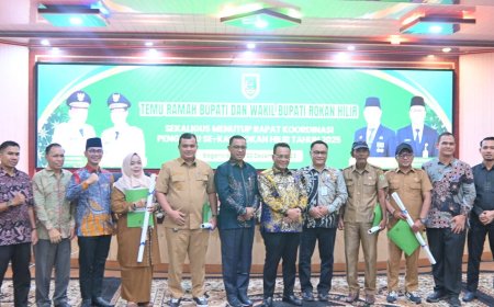 Bupati Rohil Tutup Rakor Penghulu 2025