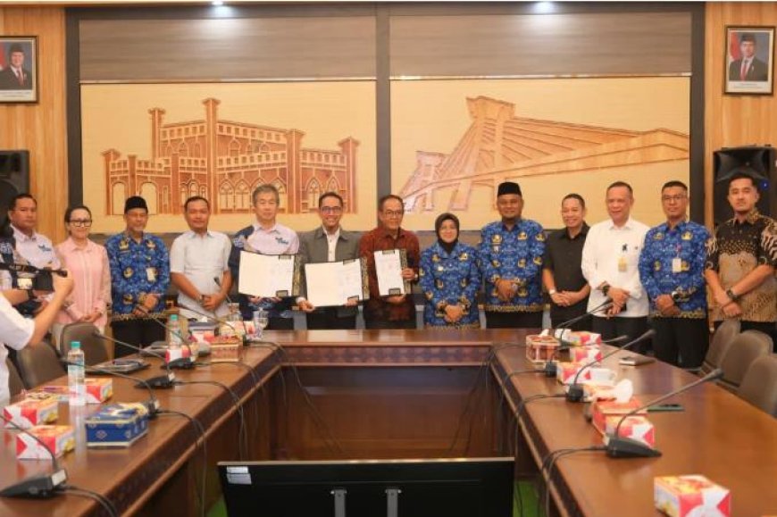 Bupati Siak Afni Saksikan Penandatangan MoU PT KITB dan PT Samudra Siak