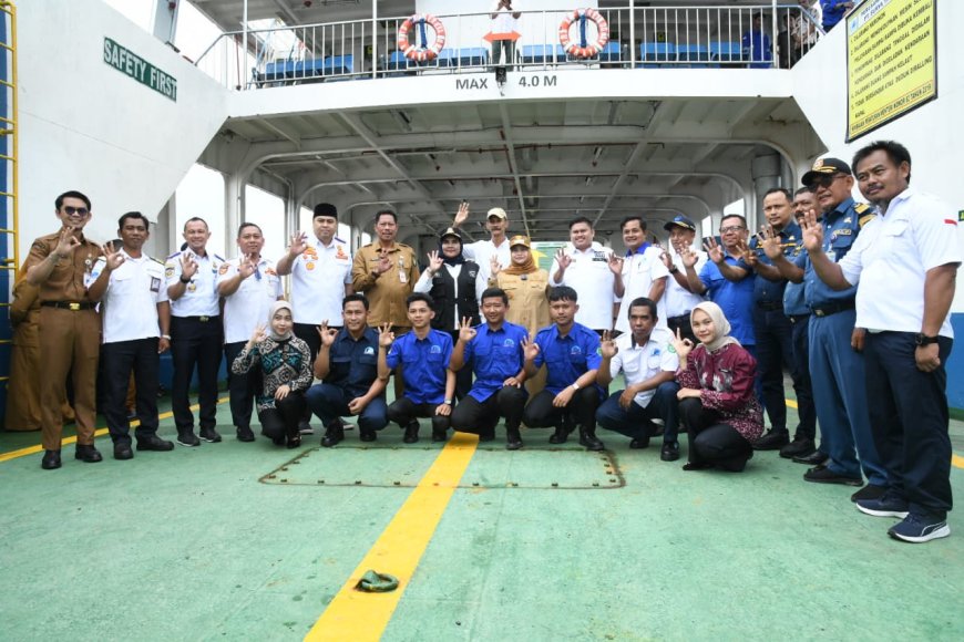Bupati Bengkalis Tinjau Armada Baru Guna Tingkat Layanan Penyeberangan