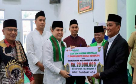 Pj. Sekda Kampat Pimpin Safari Ramadhan di Masjid At-Taqwa Tambang