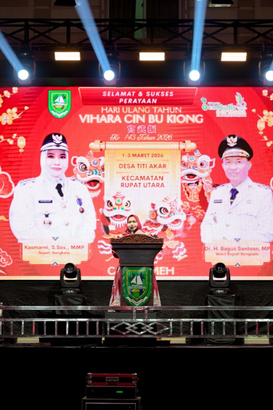 Bupati Bengkalis Hadiri Peringatan Vihara Cin Bu Kiong