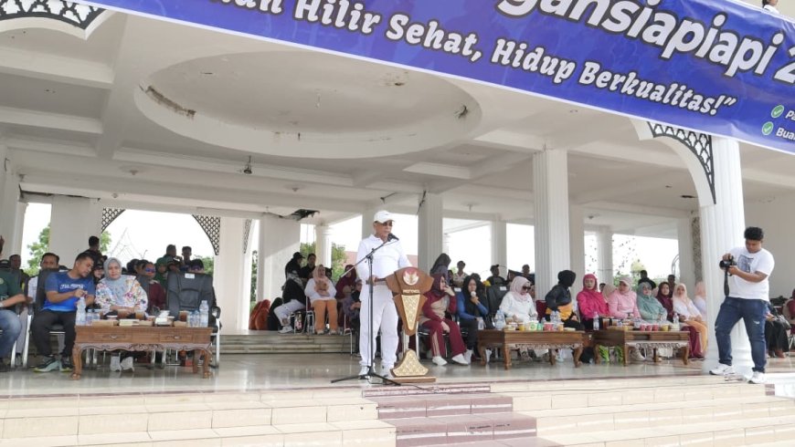 Resmikan Car Free Day Bupati Rohil Ajak Warga Sehat