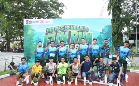 Peringati Hari Bhayangkara Ratusan Peserta Ikuti Fun Run Polres Bengkalis