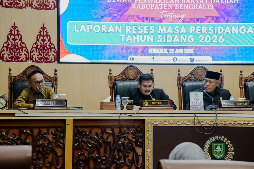 Sekda Terima Laporan Reses Masa Sidang Dua Mewakili Bupati Bengkalis
