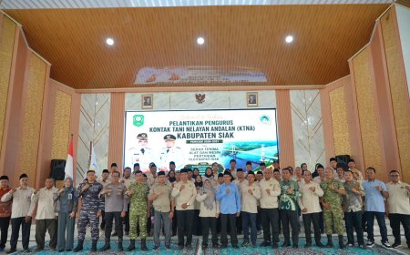 Lantik Pengurus KTNA Siak, Bupati Afni Tegaskan Pemda Siap Dampingi Petani dan Nelayan