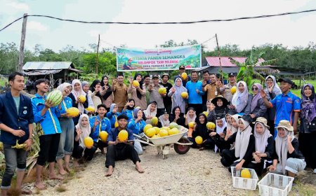 Panen Semangka Milenial Wabup Bengkalis Dorong Sinergi Pertanian Modern