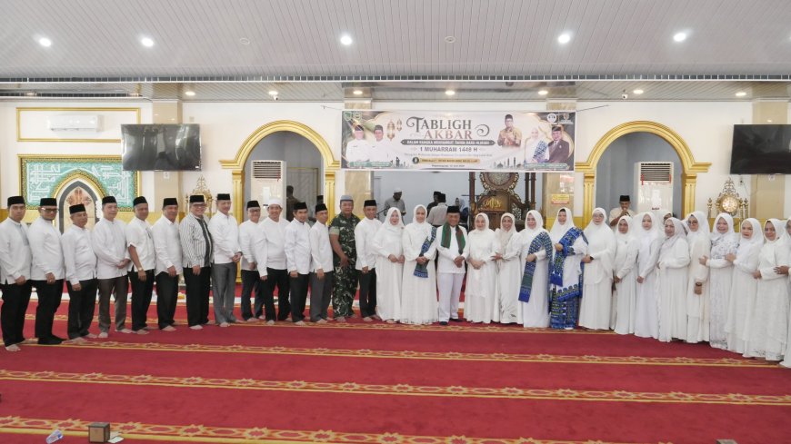 Semarak 1 Muharram 1448 H, Pemkab Rohil Bersama BKMT, IWAPI, dan Baznas Gelar Tabligh Akbar