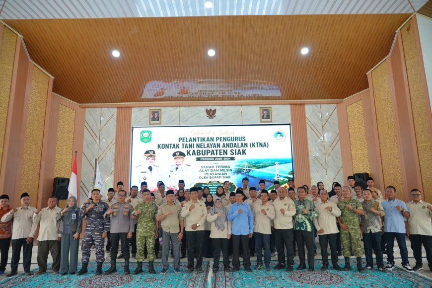 Lantik Pengurus KTNA Siak, Bupati Afni Tegaskan Pemda Siap Dampingi Petani dan Nelayan