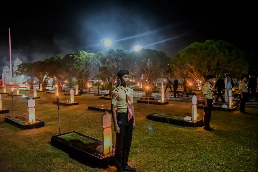 Wabup Bengkalis Pimpin Apel Renungan Suci HUT RI