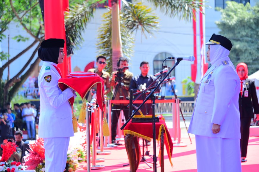 Bupati Bengkalis Pimpin Upacara Detik Proklamasi HUT RI