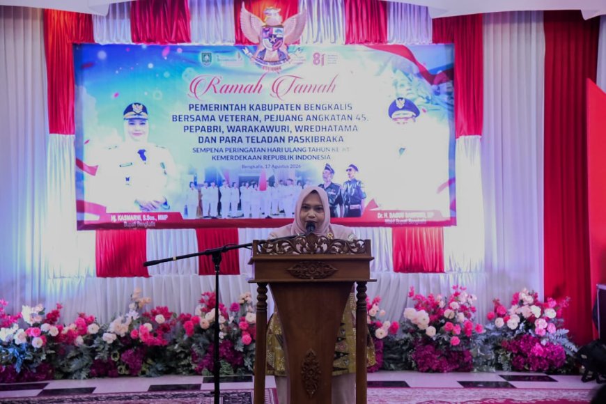 Bupati Bengkalis Temui Veteran dan Paskibraka Rawat Semangat