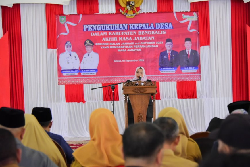 Masa Jabatan Diperpanjang Bupati Bengkalis Ingatkan Kepala Desa Soal Amanah