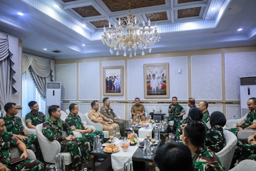 Pasis Seskoad Disambut Wako Pekanbaru Bahas Ketahanan Pekanbaru