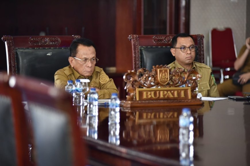 Percepat Digitalisasi Perlinsos Bupati Rohil Gelar Rakor Daring