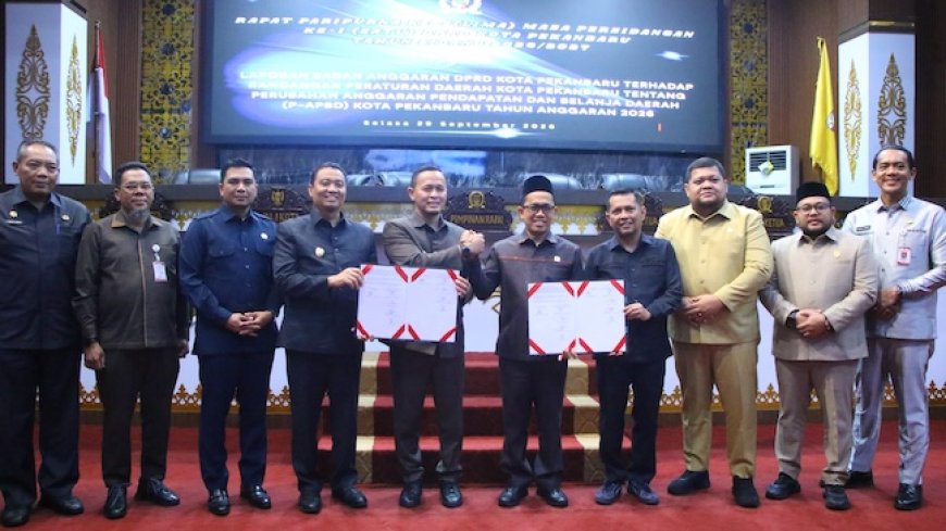 APBD Perubahan Pekanbaru Disahkan Sebesar Triliun Rupiah