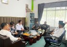 Bawaslu dan KPU Kunjungi Kemenag Kampar Sosialisasi Pemilih Potensial Pemula