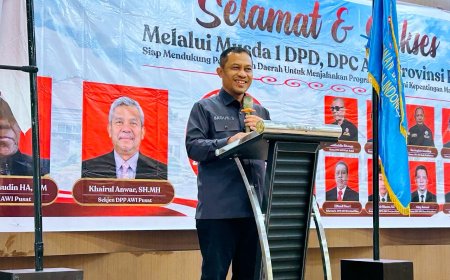 Wabup Bengkalis Sampaikan Pesan Saat Pelantikan AWI Riau