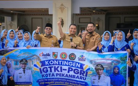 Lepas Guru Porseni Wawako Pekanbaru Targetkan Raih Prestasi