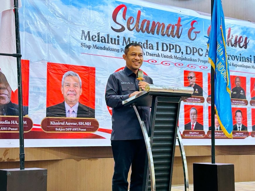 Wabup Bengkalis Sampaikan Pesan Saat Pelantikan AWI Riau