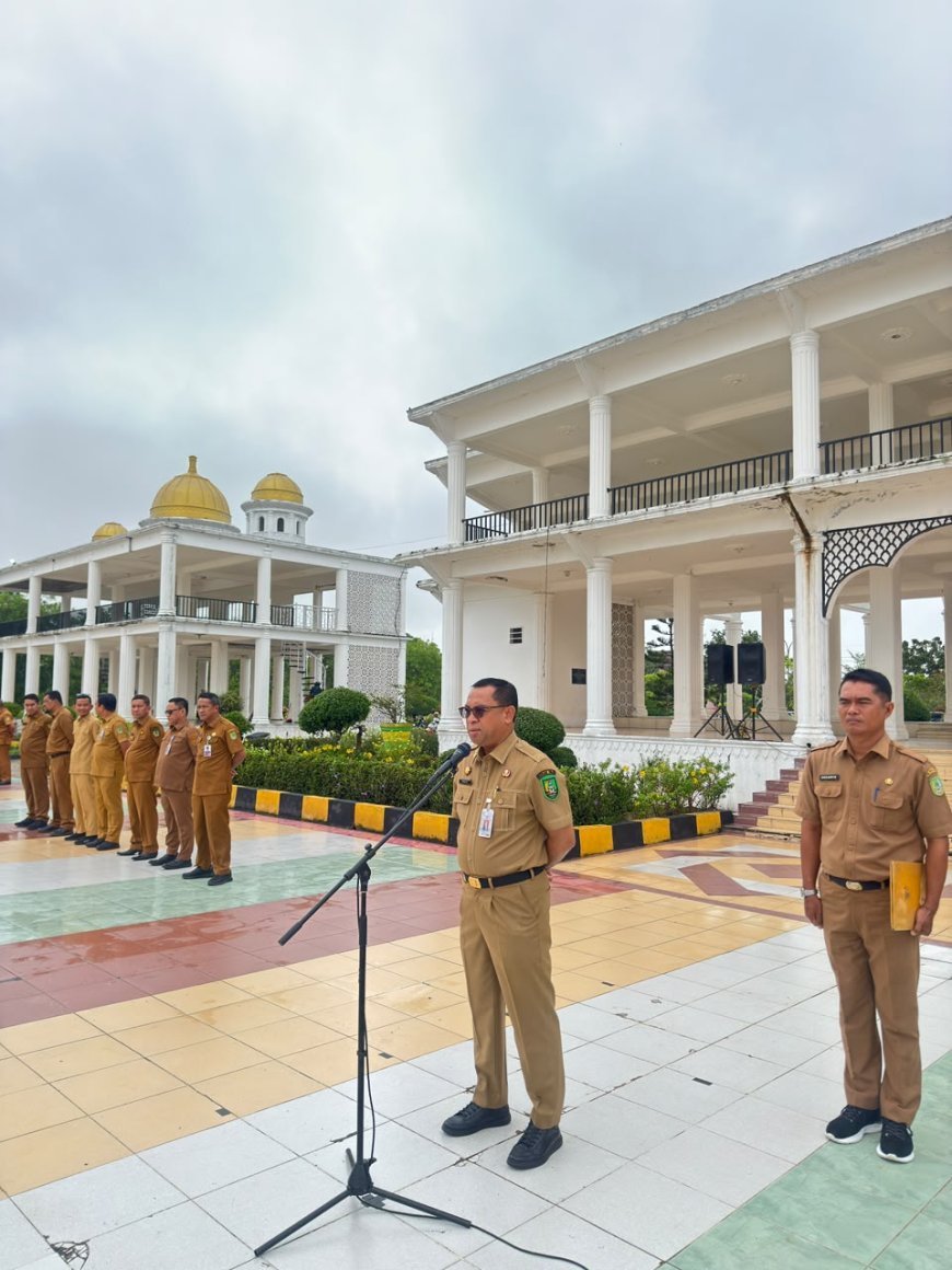 Apel Bersama Sekda Rohil Minta ASN Tingkatkan Disiplin