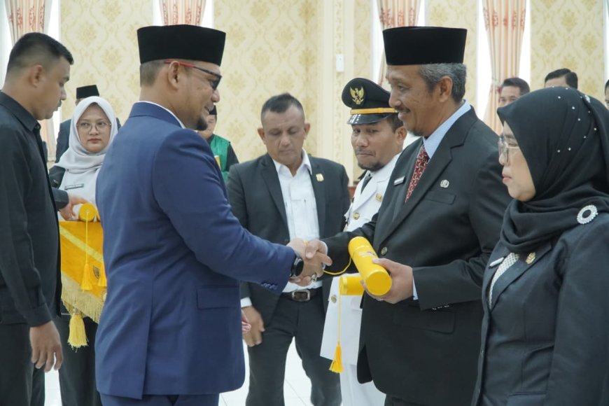 Mewakili Bupati Sekda Rohil Pimpin Pelantikan Pejabat Daerah